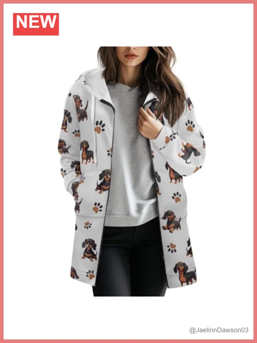 Oversized Hooded Cardigan Knee Length Long Sleeve Sweater with Pockets